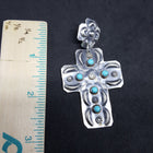 Sterling Silver Cross Earring - Vintage Look