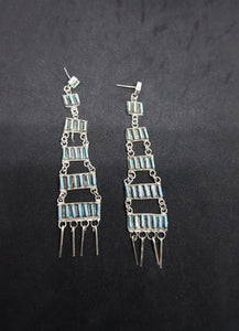 Sterling Silver Needle Point Earring - Zuni