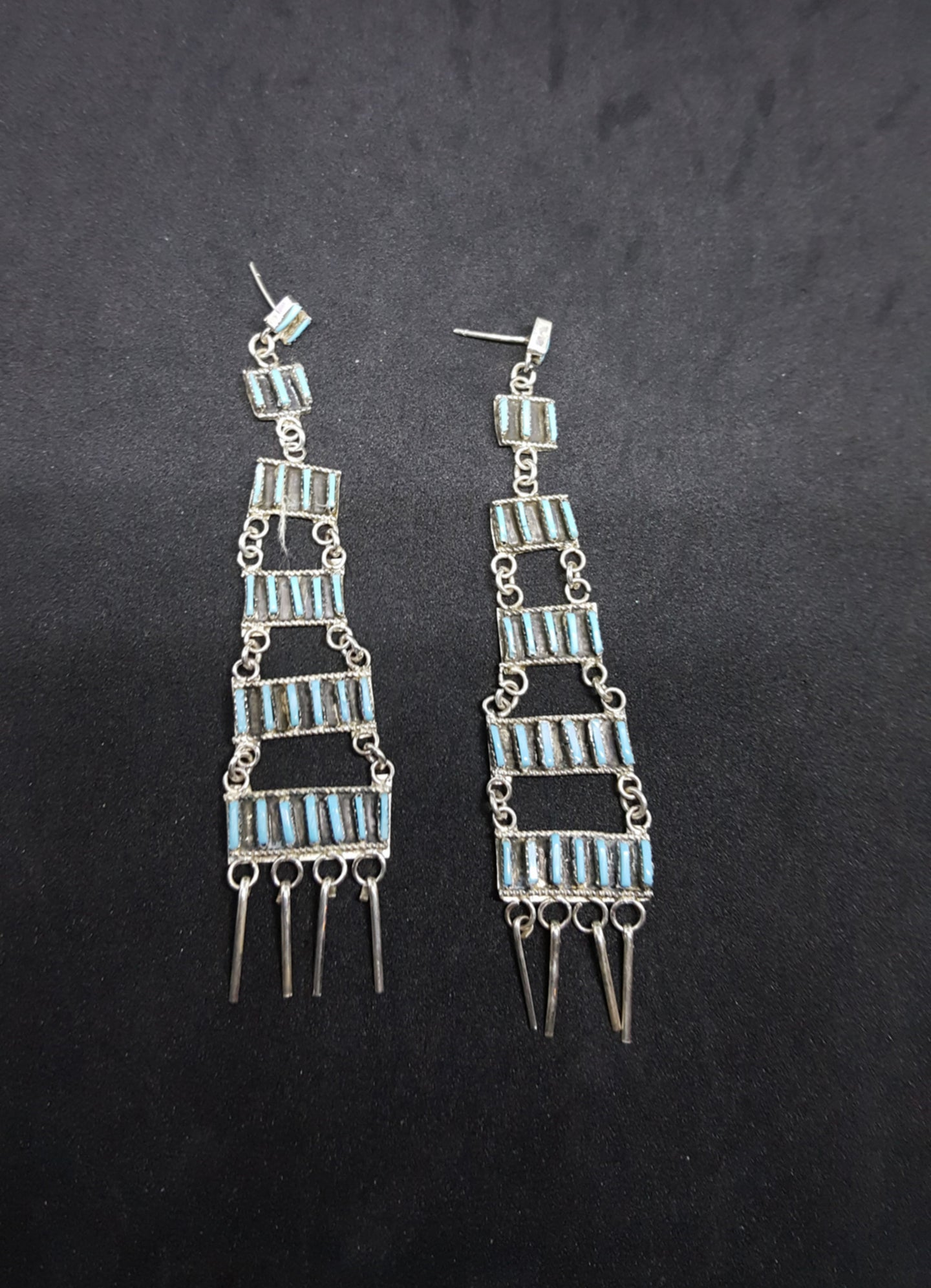 Sterling Silver Needle Point Earring - Zuni