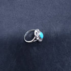 vintage Native American Kingman turquoise scorpion sterling silver ring - size 8