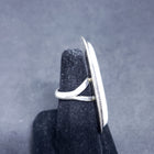White Buffalo Sterling Silver Ring- Large Heavy Ring ~ Size8
