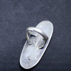 White Buffalo Sterling Silver Ring- Large Heavy Ring ~ Size8