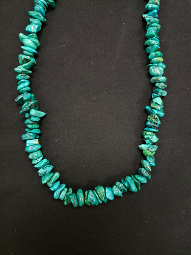 18 inches Chip Nevada green Turquoise Single Strand Necklace
