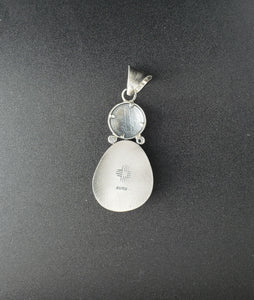 Royston turquoise 1944 liberty mercury head coin sterling silver pendant