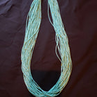 30 inches 30 strands turquoise heshi sterling silver necklace
