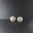 1 inches Vintage native American maze man sterling silver post earrings