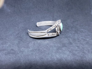 Vintage Navajo royston turquoise sterling silver cuff bracelet