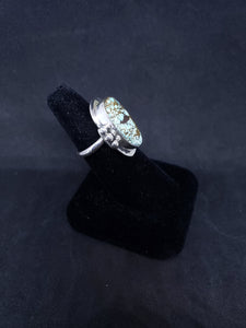 Size 9 - royston spiderweb sterling silver ring - adjustable ring