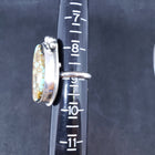 Size 9 - royston spiderweb turquoise sterling silver ring - adjustable ring
