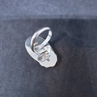 Size 9 - royston spiderweb turquoise sterling silver ring - adjustable ring