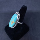 Size 12 1/4 royston turquoise sterling silver ring - adjustable ring