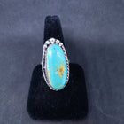 Size 12 1/4 royston turquoise sterling silver ring - adjustable ring