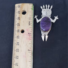 vintage Native American Navajo Charoite Sterling silver lapel pin and pendant