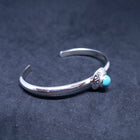 New Navajo sun zigzag kingman turquoise sterling silver cuff bracelet