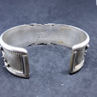 Vintage Navajo flower leaf sleeping beauty turquoise sterling silver cuff bracelet- signed JBOB