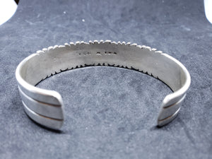 Vintage Navajo 14k gold sterling silver cuff bracelet- stamped V. Hicks