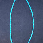 18 inches Natural sleeping beauty turquoise 5mm beaded necklace - 14k gold necklace