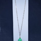 Green fire opal 14k gold necklace and post earrings- gold jewelry set