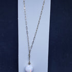 White fire opal 14k gold necklace and post earrings- gold jewelry set