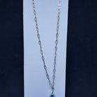 Blue fire opal 14k gold necklace and post earrings- gold jewelry set