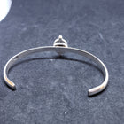 New Navajo single rope circle with 2 dots oval 7x9mm Kingman turquoise sterling silver cuff bracelet