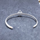 New Navajo single rope circle with 3 dots round 8mm Kingman turquoise sterling silver cuff bracelet