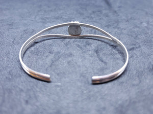 New Navajo rough Kingman turquoise sterling silver cuff bracelet