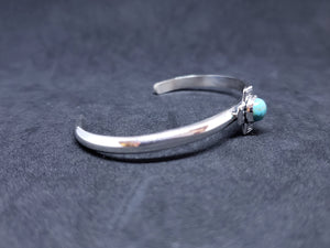 New Navajo cross kingman turquoise sterling silver cuff bracelet