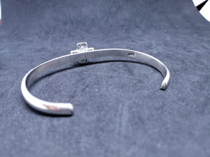 New Navajo cross kingman turquoise sterling silver cuff bracelet