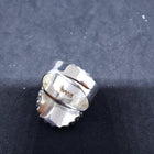 Vintage Zuni cluster petit point sleeping beauty turquoise sterling silver ring size 9 - adjustable ring