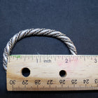 Vintage plain silver twist rope sterling silver cuff bracelet