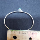 New Navajo flower round 6mm Kingman turquoise sterling silver cuff bracelet