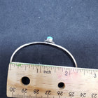 New Navajo flower round 6mm Kingman turquoise sterling silver cuff bracelet