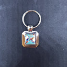 Inlay turquoise keychain
