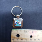 Inlay turquoise keychain