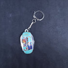 Inlay turquoise keychain with 4 knives