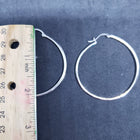 2 inches round Inlay white fire opal blue fire opal pink opal sterling silver hoop earrings