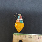 New Southwest Inlay Kingman Turquoise Black Onyx White Turquoise Spiny Oyster kite shell sterling silver dangle earrings