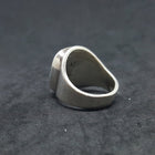 Vintage Navajo Turquoise Coral sterling silver men ring size 10