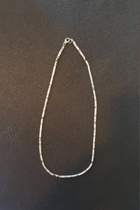 18 inches Vintage Navajo white buffalo Turquoise sterling silver beaded necklace
