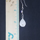 Southwest Galaxy scene with stars and cosmic inlay multi-gemstones teardrop shape chain style sterling silver dangle earrings