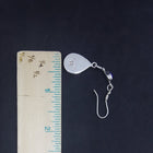 Southwest Galaxy scene with stars and cosmic inlay multi-gemstones teardrop shape chain style sterling silver dangle earrings