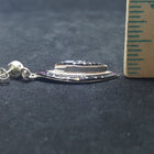 Southwest Galaxy scene with stars, cosmic, and moon inlay multi-gemstones diamond shape sterling silver post earrings