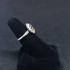 Navajo Zuni Sunface Inlay Mother of Pearl Turquoise Black Onyx Spiny Oyster White Fire Opal sterling silver ring size 8 - Vintage