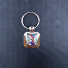 Inlay turquoise keychain