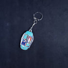 Inlay turquoise keychain with 4 knives