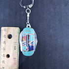 Inlay turquoise keychain with 4 knives