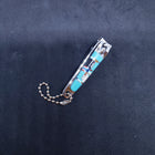 Small inlay turquoise nail clipper
