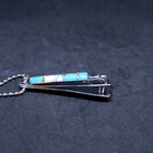 Small inlay turquoise nail clipper