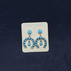Southwest Naja sleeping beauty turquoise sterling silver dangle earrings